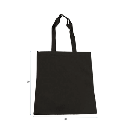 Medidas de la bolsa de algodón negra: 39 x 39 cm