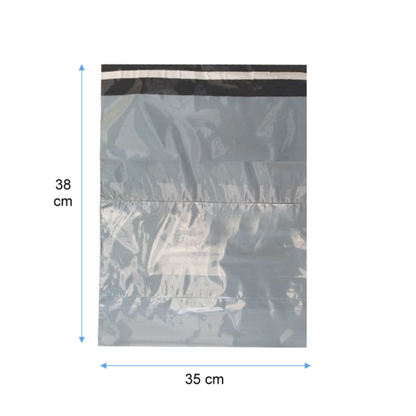 Bolsa Courier Plástica + Bolsillo Documentos (35X38)