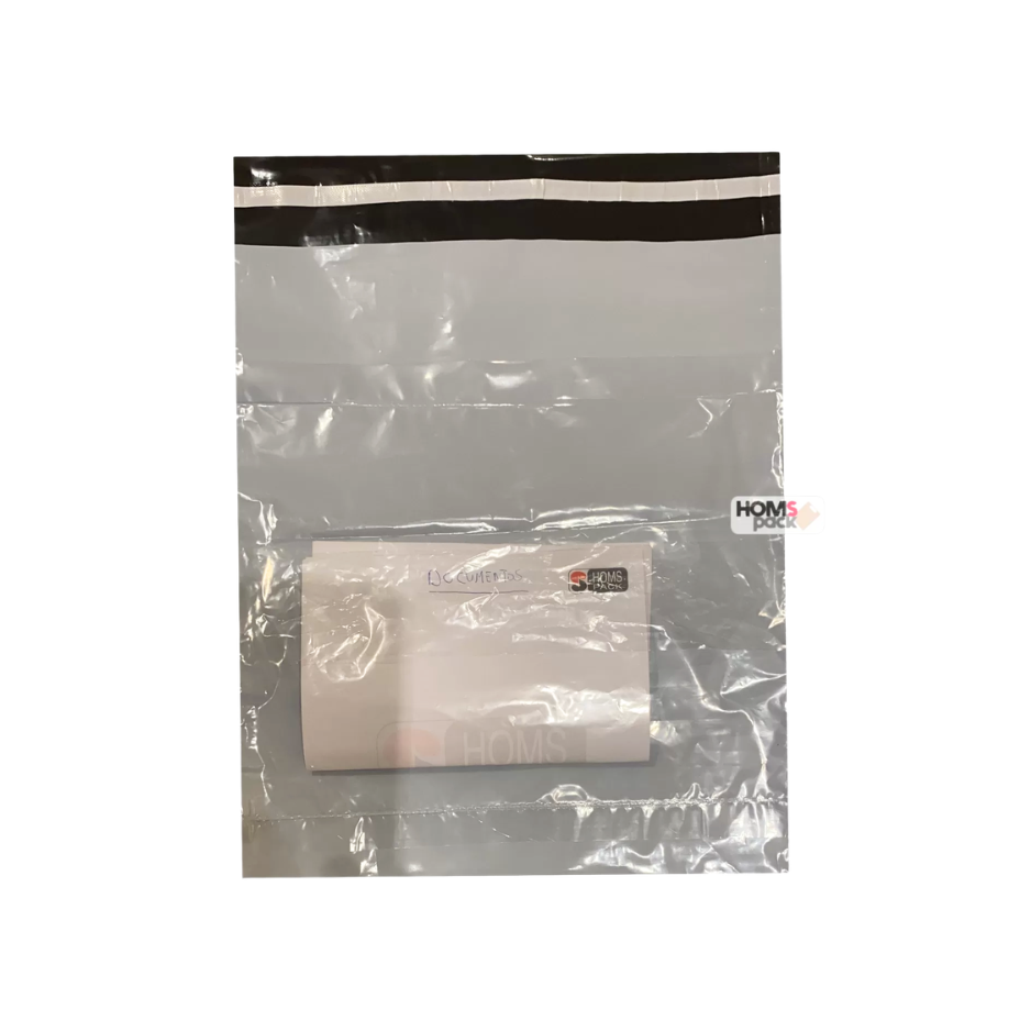 Bolsa Courier Plástica + Bolsillo Documentos (35X38)