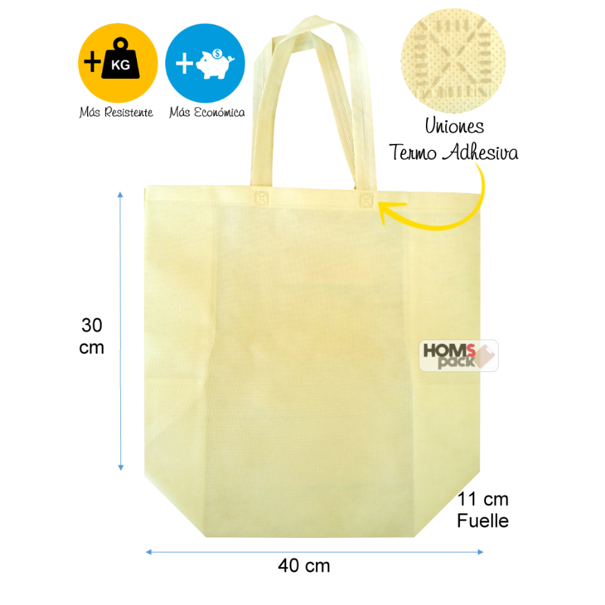 Bolsa Tnt (Tela no tejida) Alta resistencia (Ecológica)