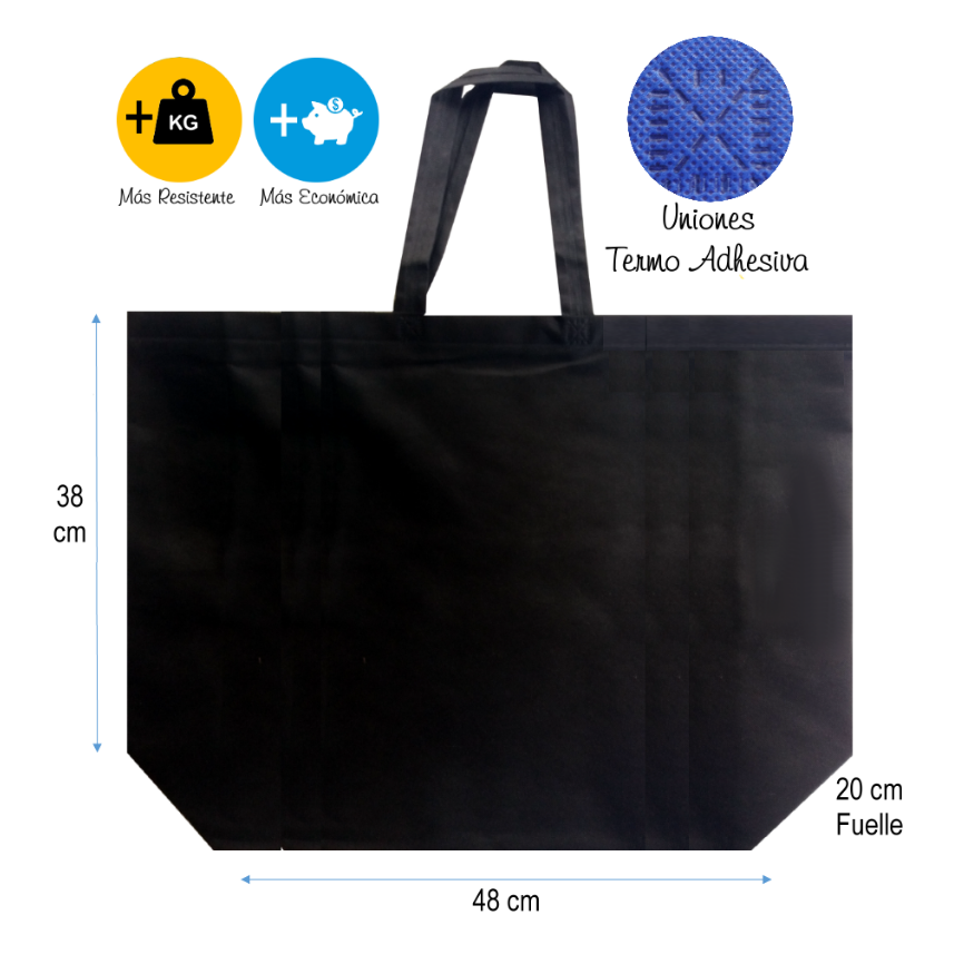 Bolsa Tnt (Tela no tejida) Alta resistencia (Ecológica)