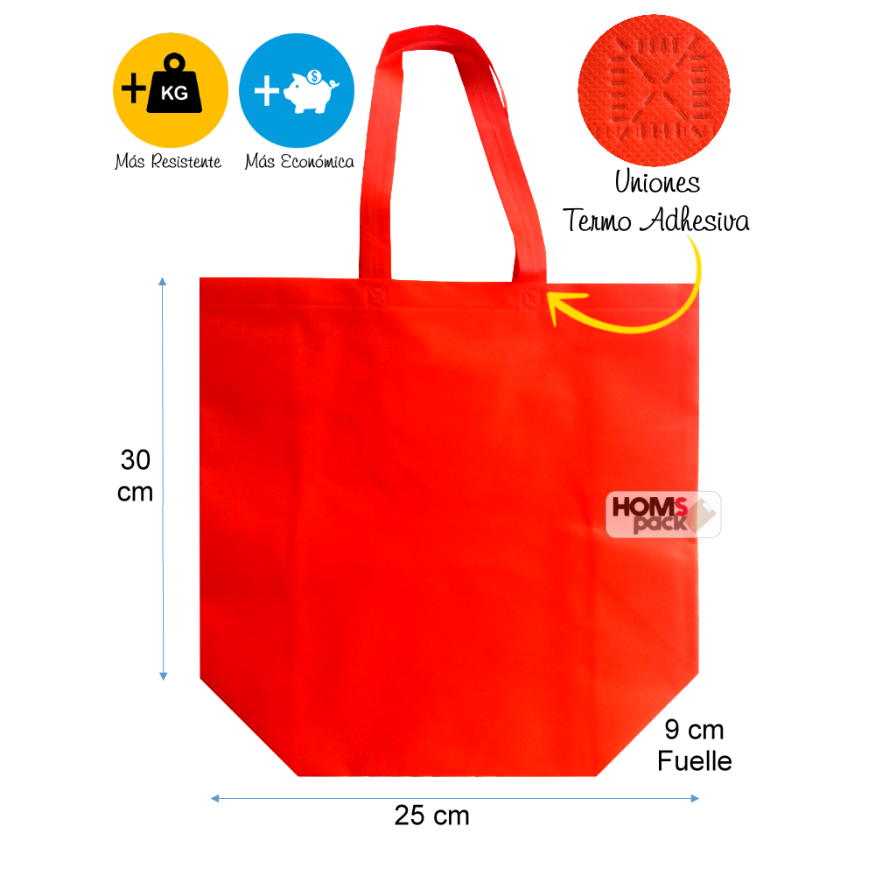 Bolsa Tnt (Tela no tejida) Alta resistencia (Ecológica)
