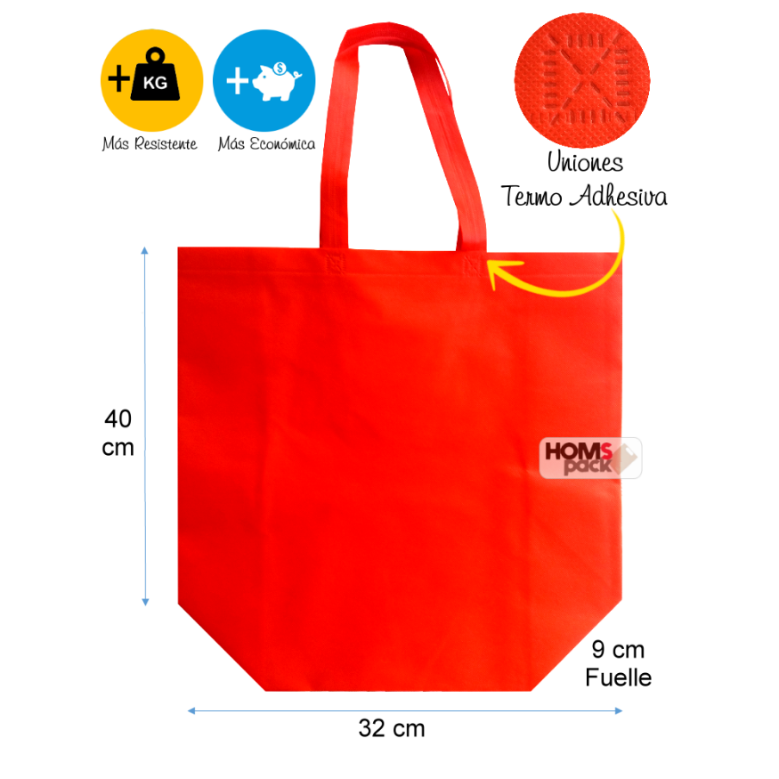 Bolsa Tnt (Tela no tejida) Alta resistencia (Ecológica)