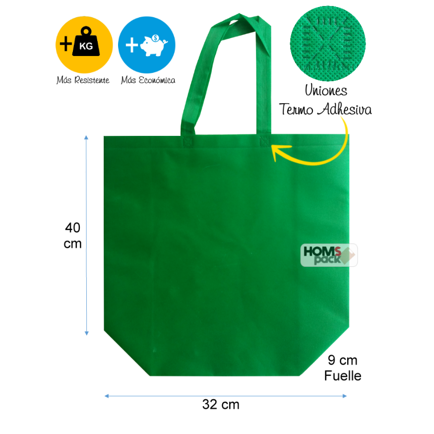 Bolsa Tnt (Tela no tejida) Alta resistencia (Ecológica)