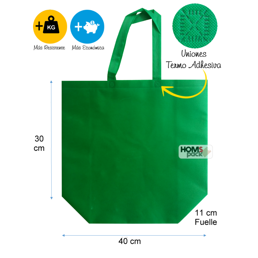 Bolsa Tnt (Tela no tejida) Alta resistencia (Ecológica)