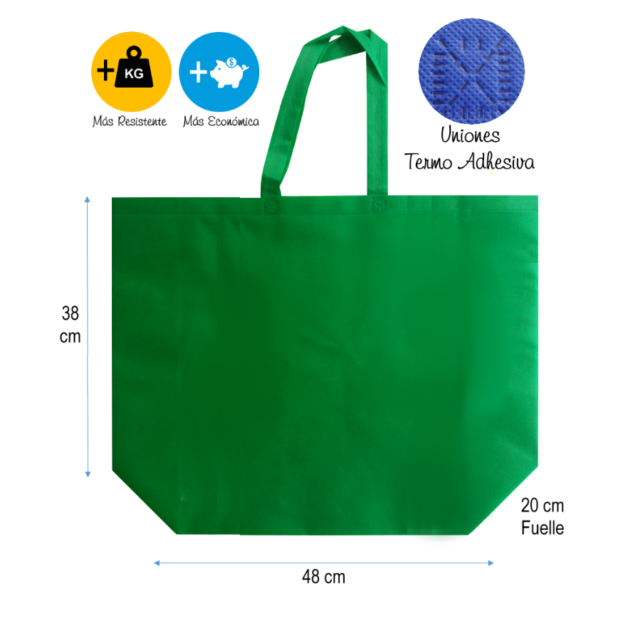 Bolsa Tnt (Tela no tejida) Alta resistencia (Ecológica)