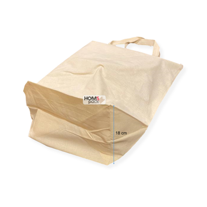 Fondo con fuelle de 18 cm de la bolsa de algodón Homs Pack