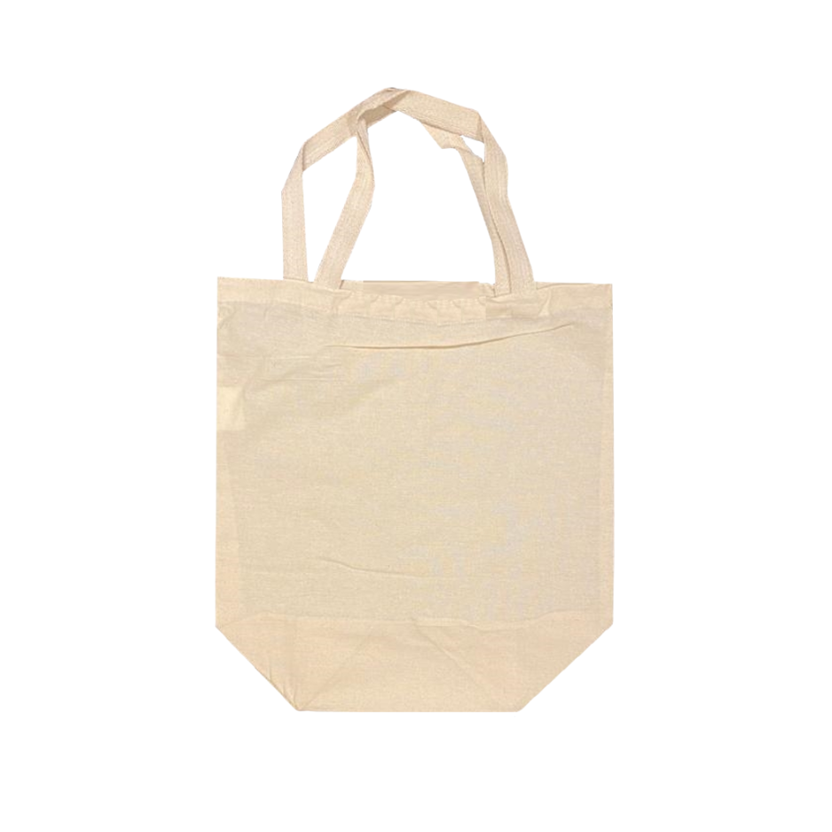 Bolsa de algodón crudo con fuelle de 18 cm de fondo
