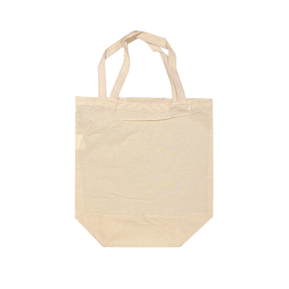 Bolsa de algodón crudo con fuelle de 18 cm de fondo