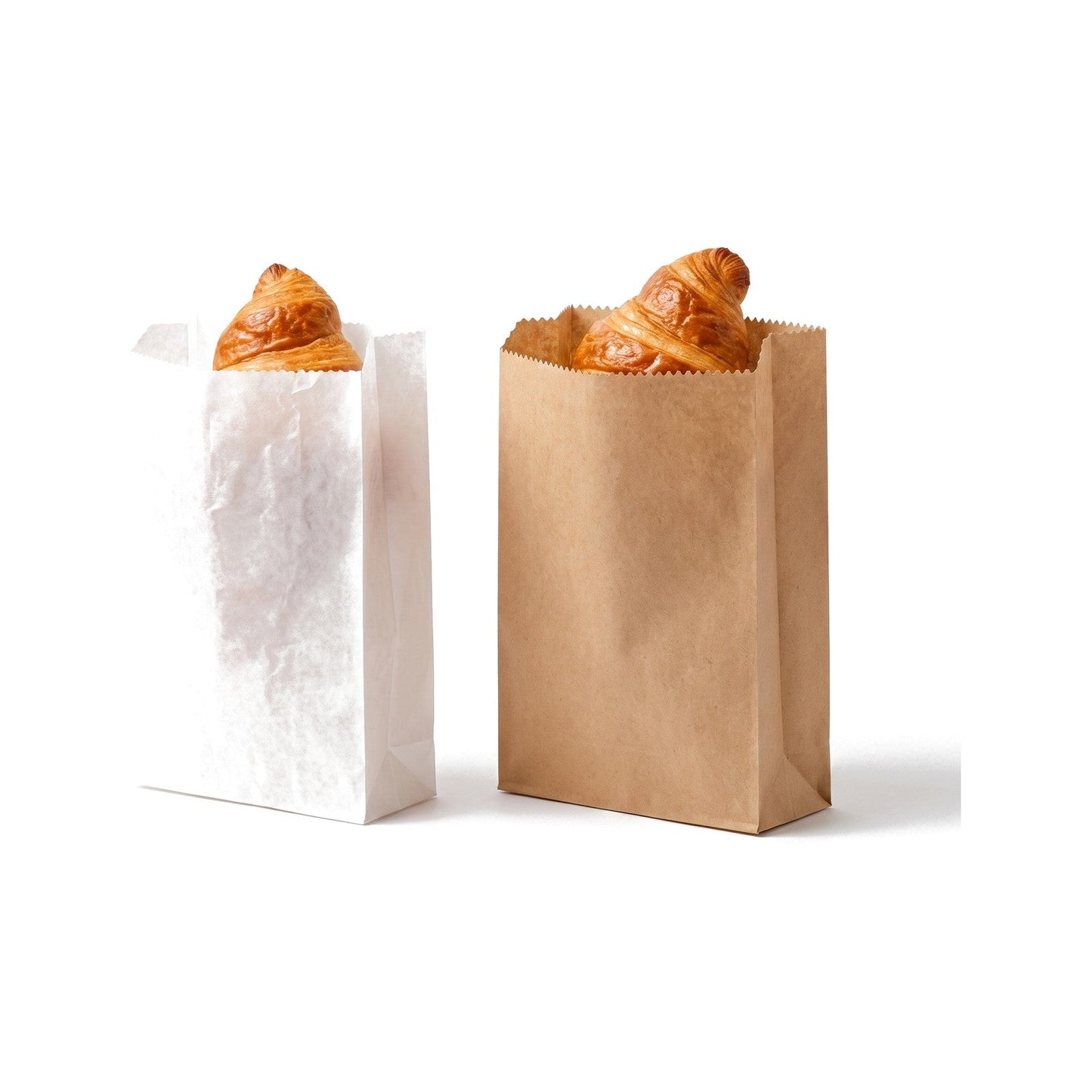Saco de papel blanco y saco de papel kraft, Homs Pack