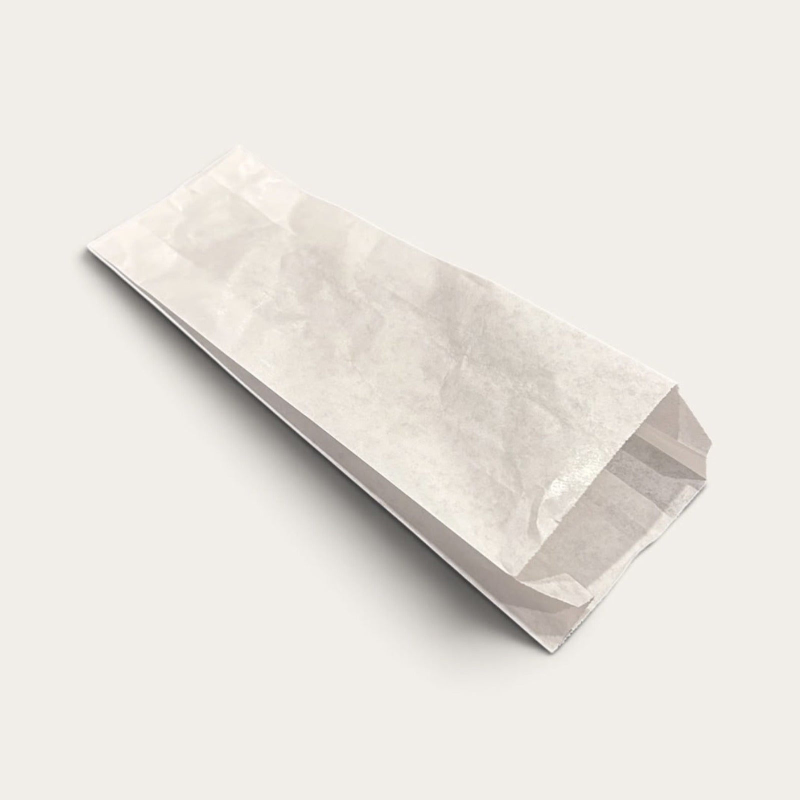 Saco de papel blanco con fuelle lateral, Homs Pack