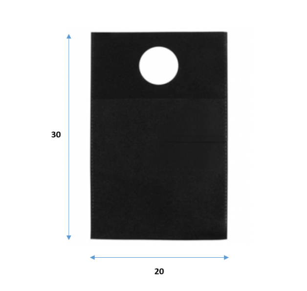 Bolsa Tnt (Tela No Tejida) «20X30» Basurero Auto (3Kg. Máx.) Negro Ecológica.