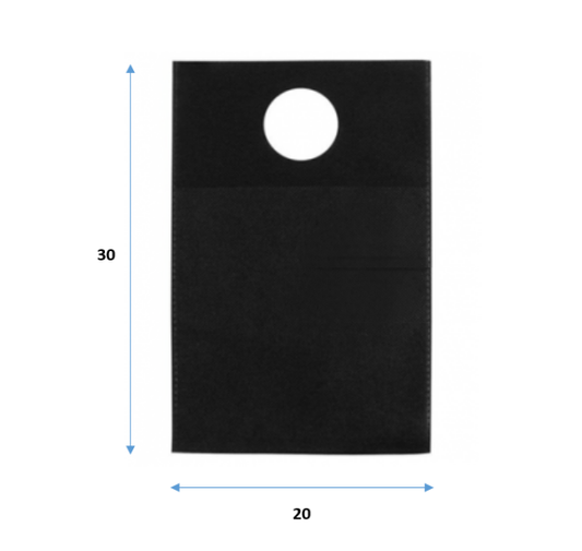 Bolsa Tnt (Tela No Tejida) «20X30» Basurero Auto (3Kg. Máx.) Negro Ecológica.