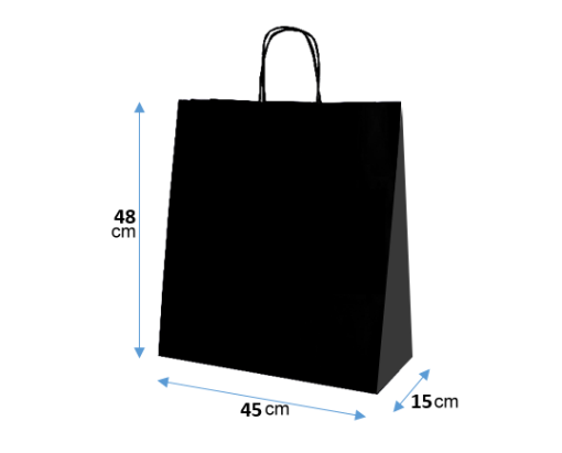 bolsa papel 45.4815.NEGRO manilla negra